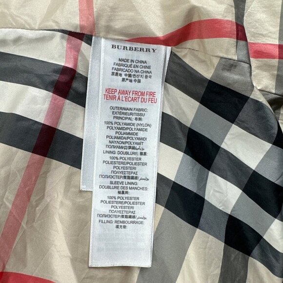 Burberry Yellow Down Puffer Jacket Girl’s Size 14 - Picture 12 of 13